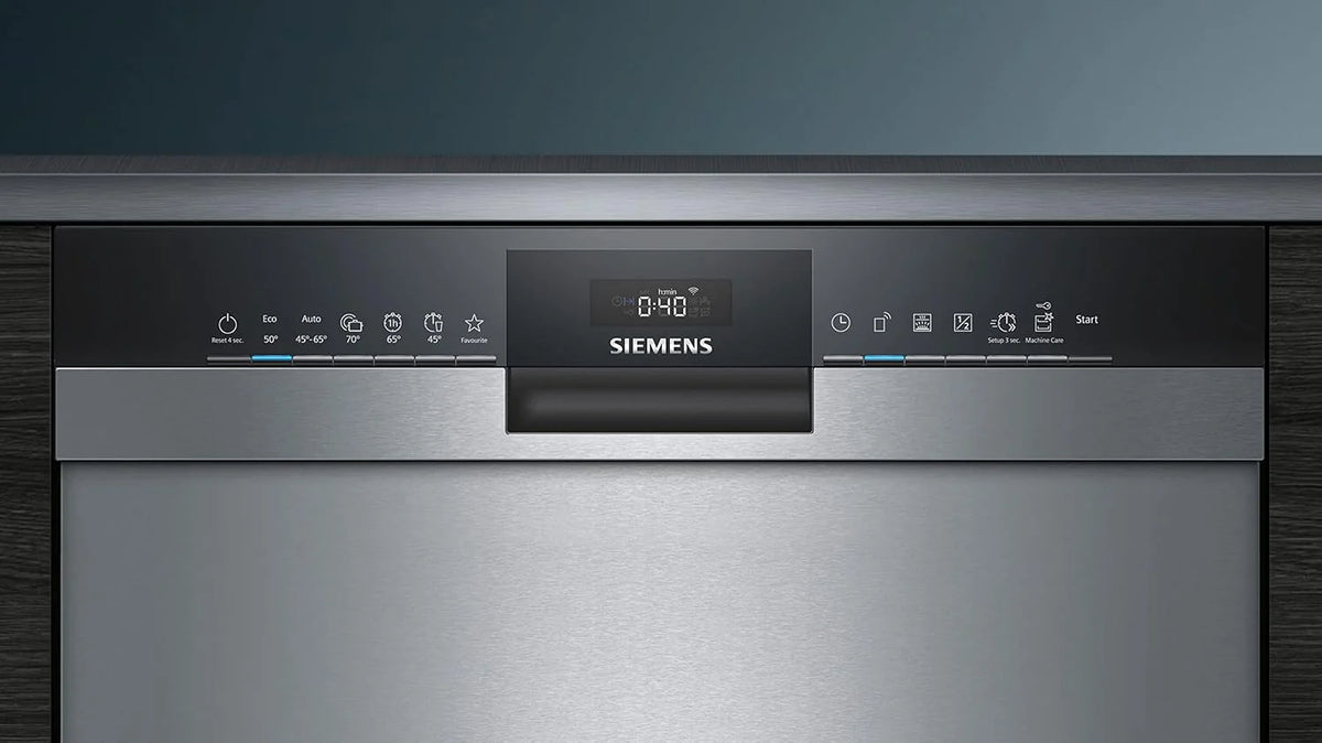 Siemens SN43ES14VE, iQ300 Lave-vaisselle intelligent, lave-vaisselle sous meuble avec tiroir à couverts, 60 cm, ouverture automatique de la porte grâce à AutoOpen dry, particulièrement silencieux avec