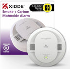 Detector de Humo Kidde, Batería de 10 Años, Indicadores LED, Alerta de Reemplazo, Botón de Prueba y Reinicio, 6 Paquetes, Blanco
