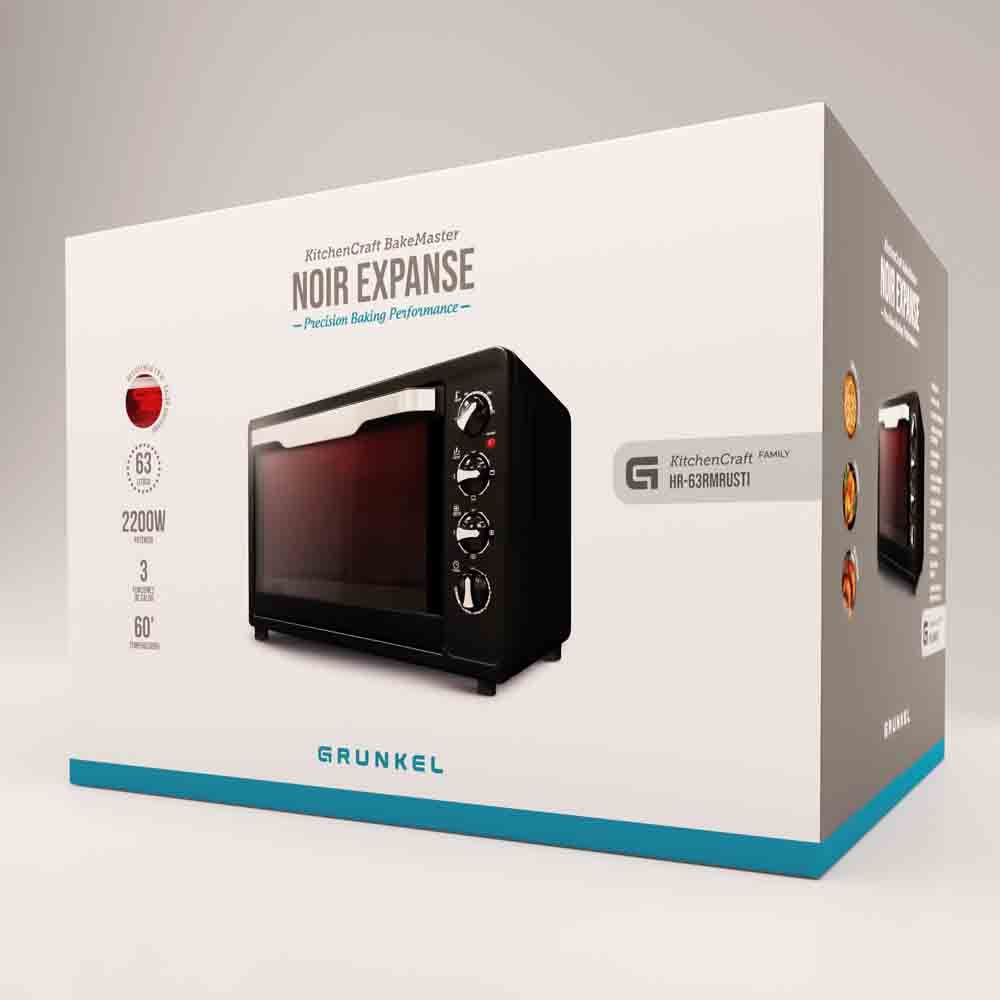 Horno Eléctrico Multifunción De Sobremesa  De 63l - Hr-63rmrrusti - 2200w - Negro
