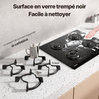 Plaque gaz WEHIMO 2 feux encastrable verre trempé
