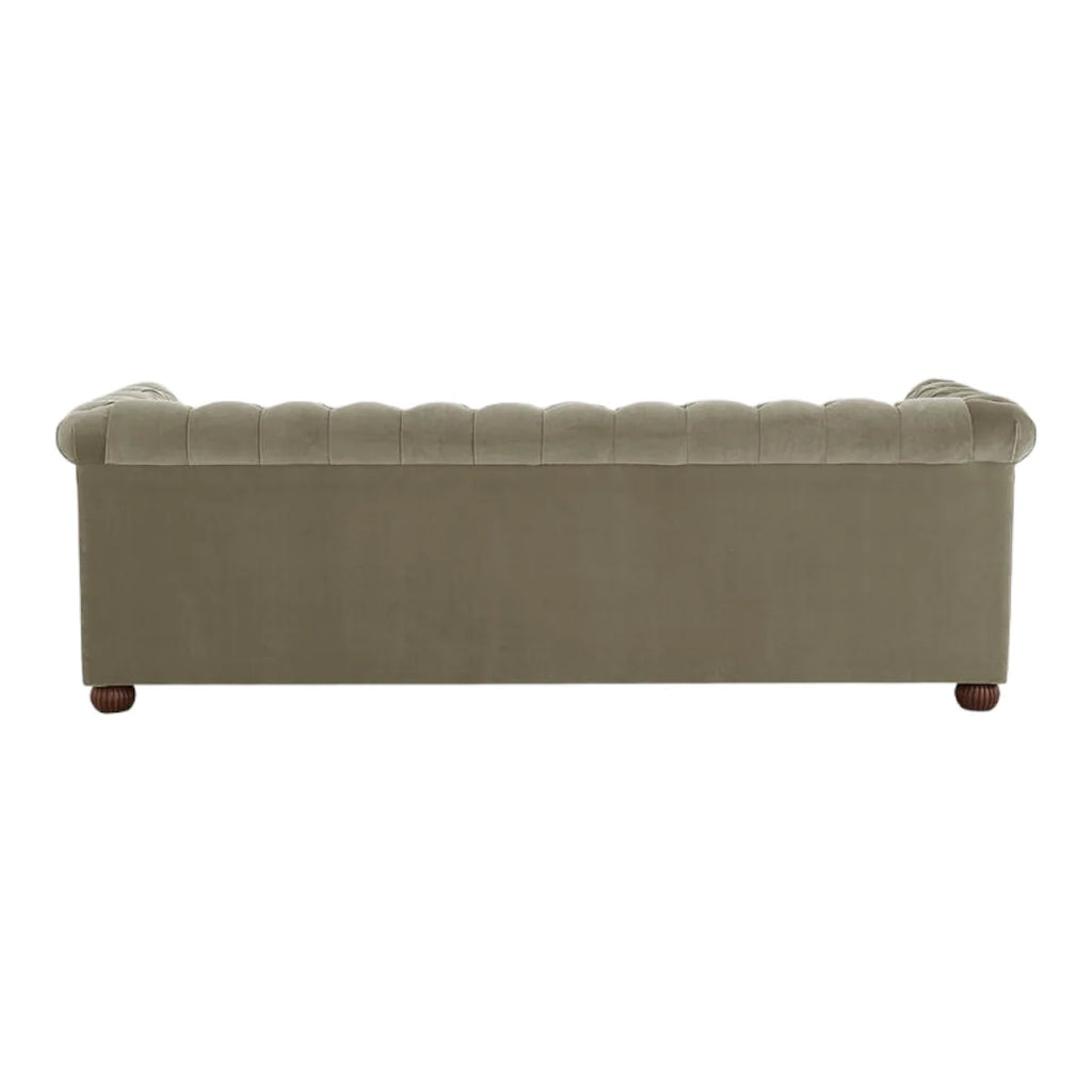 Brenna 3 Seater Teak Wood Fabric Sofa