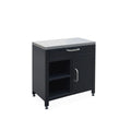 Cocina Exterior De Acero 1 Cajón Y 1 Puerta, 80cm, Negro