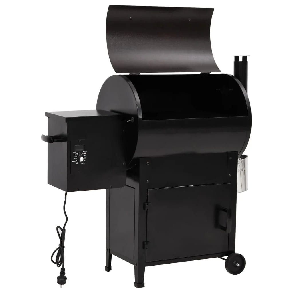 Barbacoa De Pellets Con Chimenea Hierro Negro 104 Cm Vidaxl