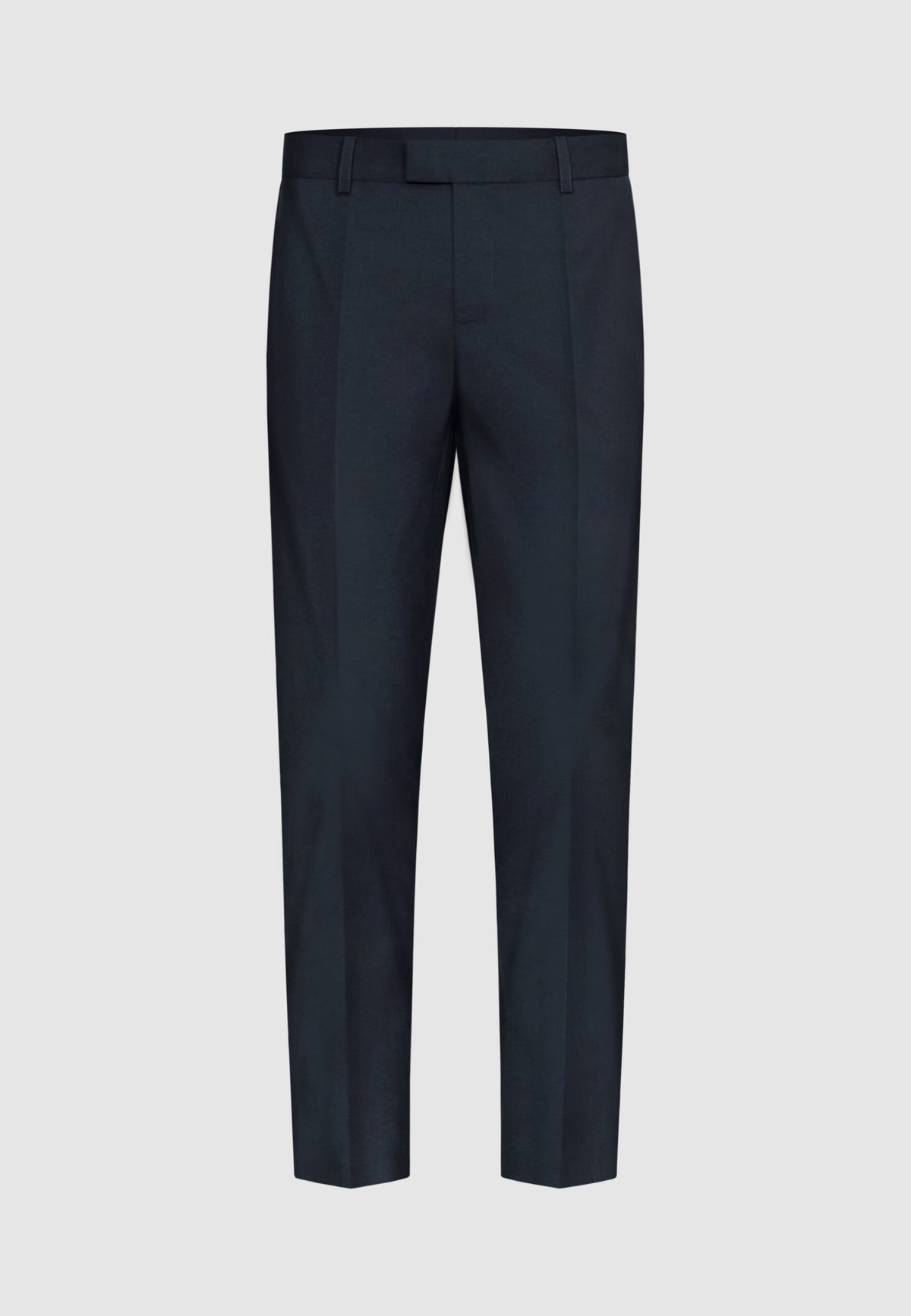Pantalon en laine bleu marine à poches rectangulaires