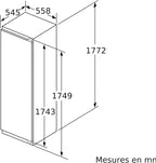 Bosch GIN81VEE0, Série 4, Congélateur armoire, Encastrable, 177.2 x 55.8 cm, 212 L