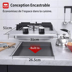 Plaque de cuisson gaz IsEasy MGBS-314A 4 feux Inox