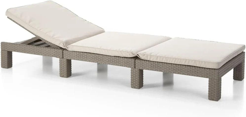 Allibert - Chaise Longue Daytona SL, 22 x 195 x 65 cm, Beige (Cappuccino)