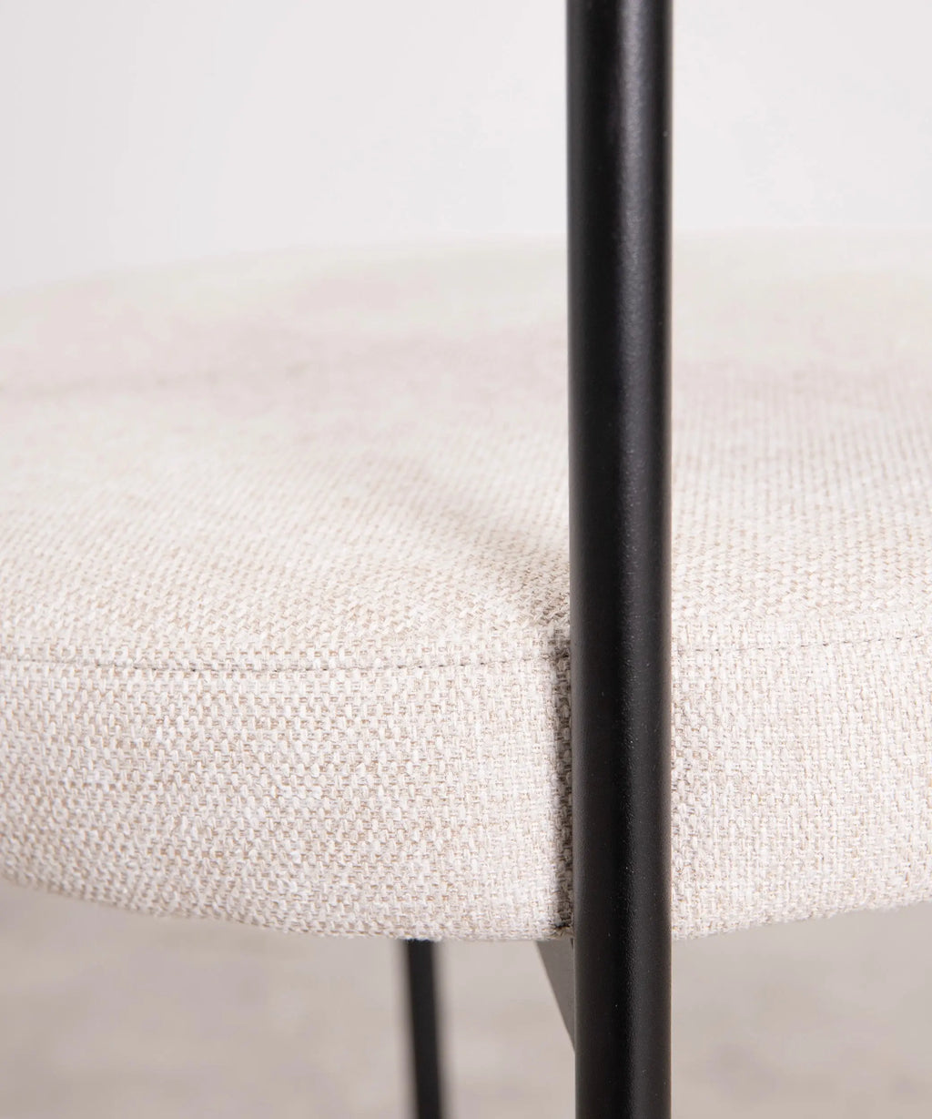 Silla de Comedor en Tela y Metal Alexia