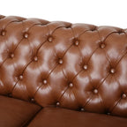 Nismaaya Cammie Chester 2 Seater Leather Sofa