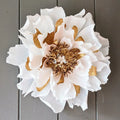 Decoraciones de pared de papel crepé floral de 15-25 cm para escaparates de tiendas de bodas