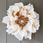 Decoraciones de pared de papel crepé floral de 15-25 cm para escaparates de tiendas de bodas