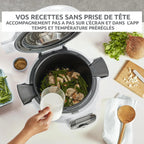 Moulinex, Cookeo Multicuiseur intelligent 6L, 80 recettes intégrées, Cuisson sans surveillance, Ecran intuitif, Guide de cuisson, Application MyMoulinex, 1600W, Blanc, 15 ans réparabilité CE854110