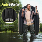 GYMAX Bateau Pêche Gonflable Portable, avec Pagaie, Règle à Poisson, Porte-Canne, Palmes, Pompe, Poches de Rangement, Tansport Pratique avec Bandoulières