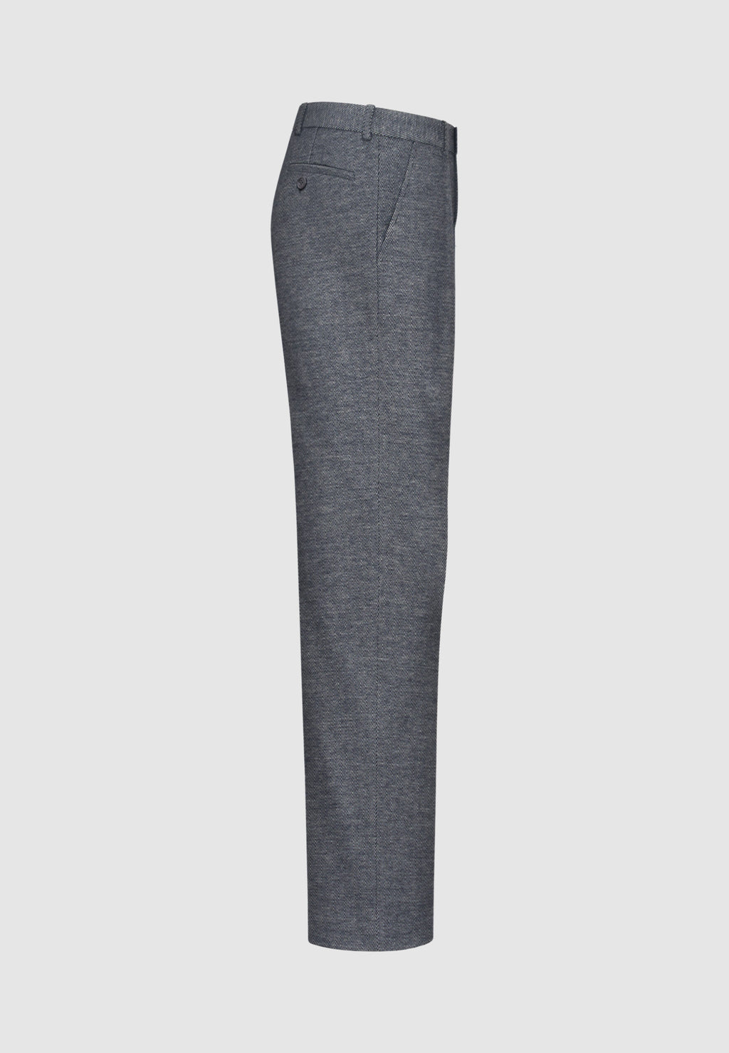 Pantalon à chevrons en laine et coton
