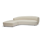 Nismaaya Celine Sectional Sofa Ivory Right-Left
