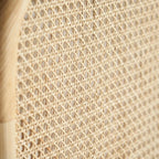 Ehan Solid Ash Wood & Rattan 1 Seater Sofa