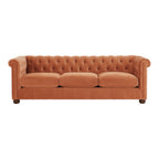 Brenna 3 Seater Teak Wood Fabric Sofa