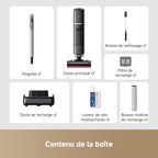 DREAME H15 Pro Heat Aspirateur Laveur, Nettoyage des sols à 85 °C, bras robotisé IA GapFree, capteur RVB intelligent, 22 kPa, 0 nœuds, lavage brosse à 100°C, séchage en 5 min à 90°C,contrôle par appli