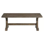 Table basse Flynn Trestle Noyer Marron - Picket House Furnishings : Table d'appoint rectangulaire rustique, finition vieillie