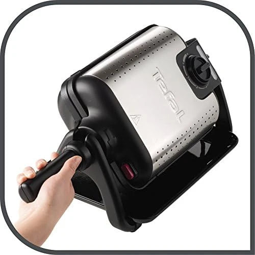 Tefal gaufrier 4-en-1 noir/inox gaufré