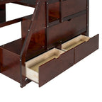 Full Pine Loft Bed with Desk and Storage