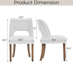 Lot de 4 chaises de salle à manger tapissées de tissu