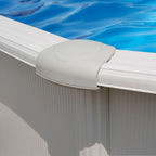 Piscina Fantasía Gre Ovalada Pared Acero Blanco 120x500x300 Cm
