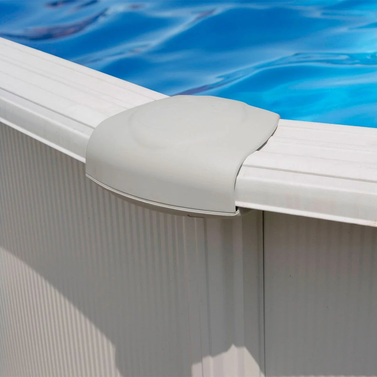 Piscina Fantasía Gre Ovalada Pared Acero Blanco 120x500x300 Cm