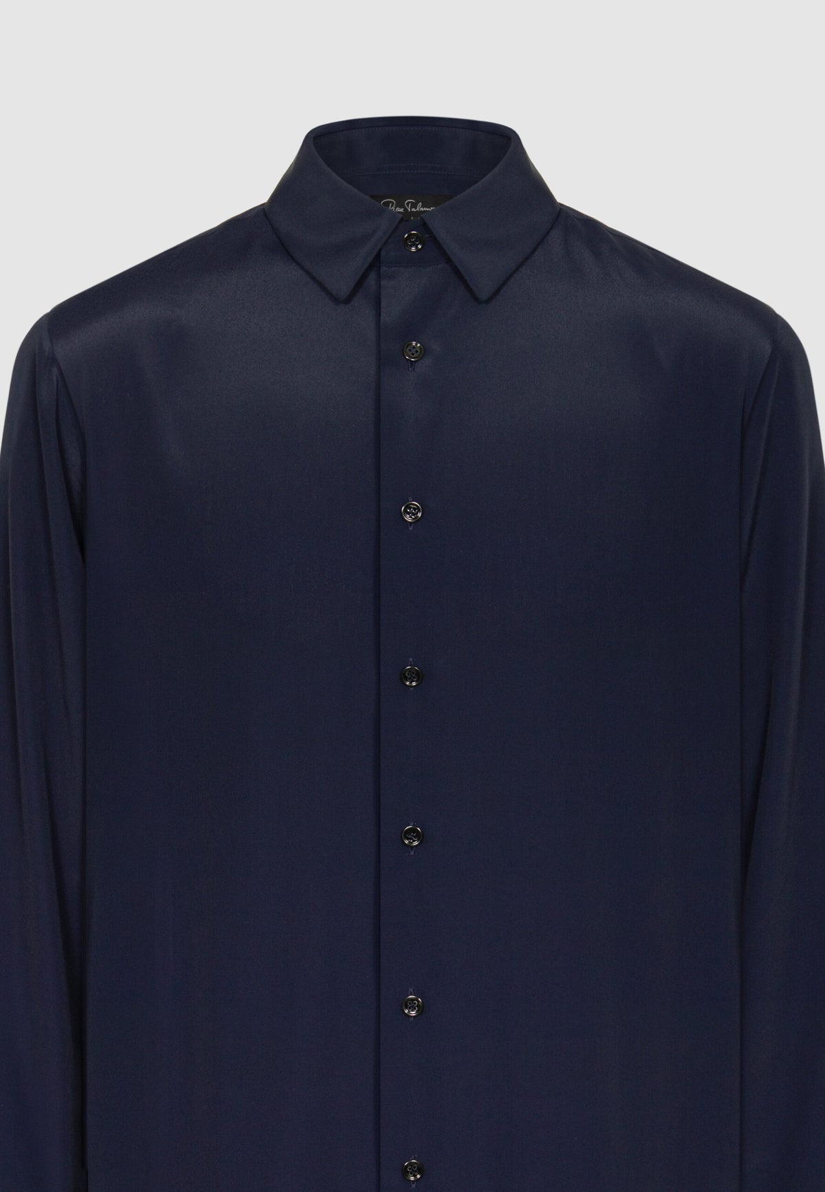 Chemise en crêpe fluide bleu marine