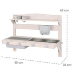 Cocina de juego y barro colgante – Madera certificada FSC – Acabado en gris grabado