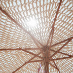 Sombrilla hecha de macramé BINIBECA para exterior ø210x229cm