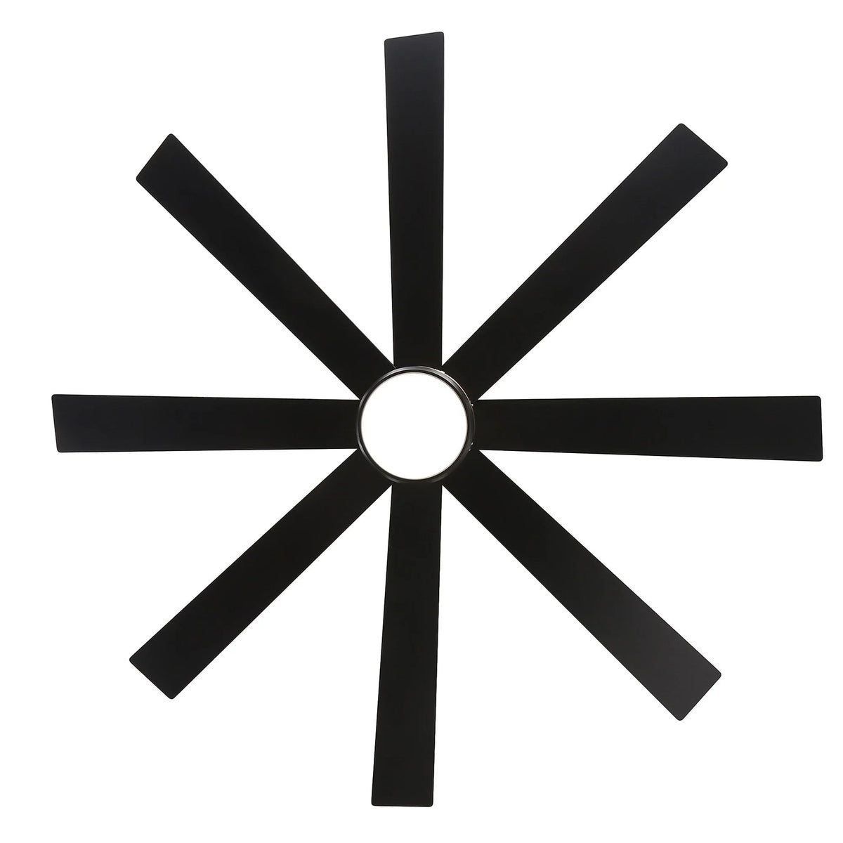 65 Inch 8-Blade Black LED Ceiling Fan with Light and Remote