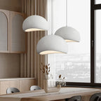 HEYUN Lampe Suspendue Wabi-sabi Blanche E27 Lampes Suspendues Lumières De Restaurant Lampe À Suspension De Bar Créative Style Pour Salle À Manger Salon De Thé Salon Café Cuisine(A1)