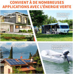 Batterie LiFePO4 12V 200Ah, Batterie Lithium avec 98% Efficacité, BMS 200A, IP65, 4500-16000 Cycles, Autodécharge 3% pour Systèmes Solaires, Applications Marines et Hors-Réseau