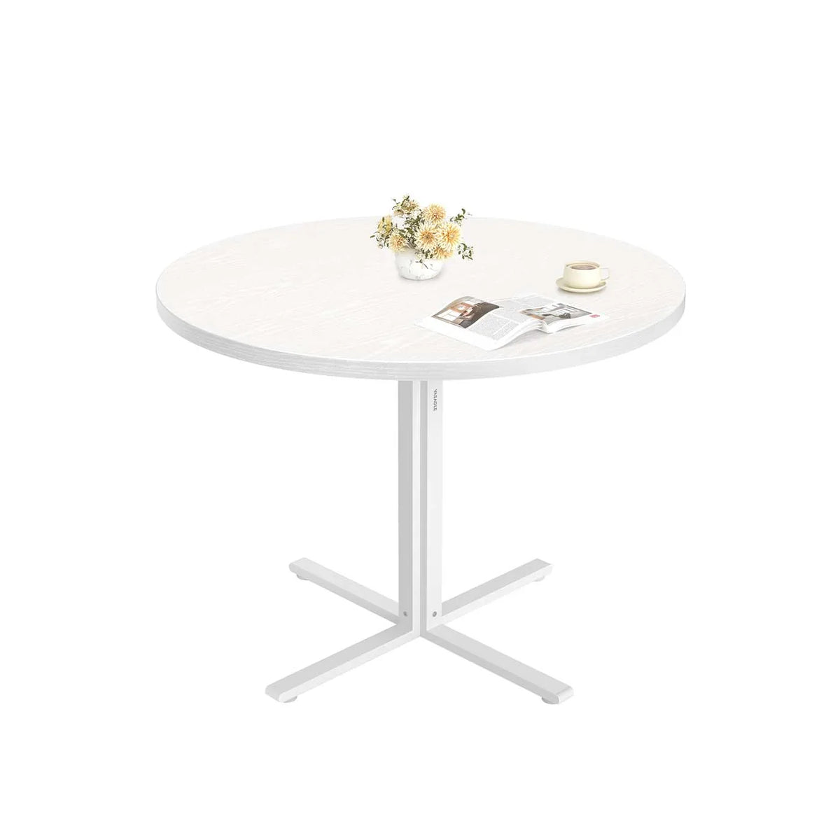 Mesa de comedor redonda pequeña impermeable de estilo rústico