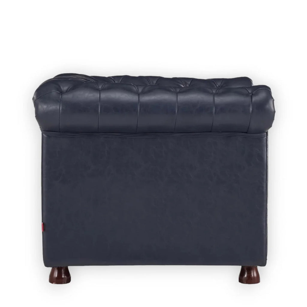 Basile Traditional Chesterfield 2 Seater Sofa Indigo Blue