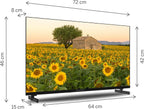 THOMSON 32 Pouces (80 cm) LED HD Smart Android TV, Google Assistant, Wi-FI, Dolby Digital, Bluetooth, Triple-Tuner (Câble-Satellite-Antenne), HDMI, CI, A Panneau- 32HA2S13