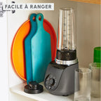 Moulinex Blend Up, Mini blender puissant, 1 000 W, 8 programmes automatiques, Glace pilée LM19H4F0, Gris Etain