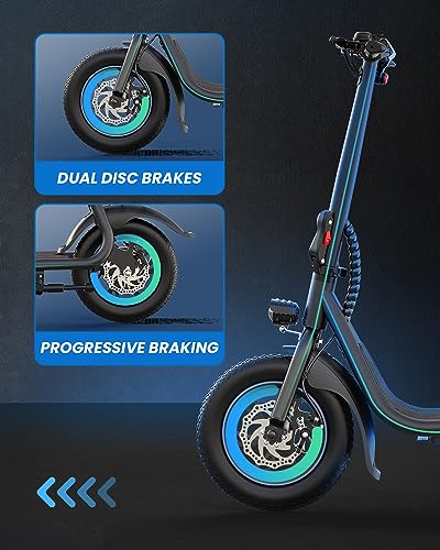 URBANMAX C1 Scooter Eléctrico con Asiento, Motor Potente de 450W y Autonomía de hasta 22 Millas