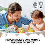 LEGO DUPLO 10965 – Diversión en la hora del baño, Tren de Animales Flotante, Juguete Acuático para Bebés y Niños Pequeños de 1,5 a 3 Años con Pato, Hipopótamo y Oso Polar, Fácil de Limpiar, Excelente Juguete Flotante para la Tina