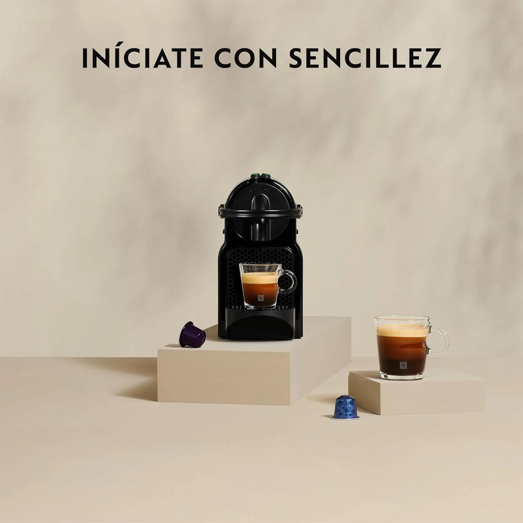 Cafetera Nespresso De'Longhi Inissia EN80.B para cápsulas Nespresso, 19 bar, apagado automático, color negro
