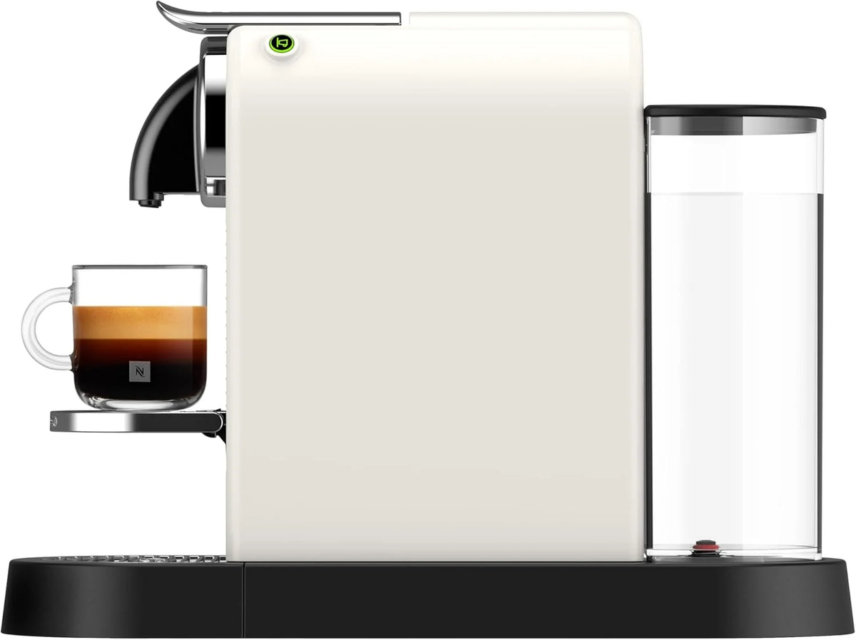 De'Longhi Nespresso CitiZ EN167.W, Machine à Café en Capsules, Machine à Café pour une Tasse, Design Compact, Pression 19 Bar, 2 Tailles de Tasses, Ensemble de Bienvenue Inclus, Blanc