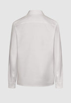 Chemise texturée à col souple en coton blanc