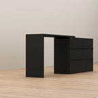 Commode pivotante 32,7H et bureau coiffeuse 6 tiroirs Blanc/Noir