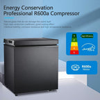 1.8 Cu.Ft Chest Freezer with Removable Basket, Bottom Drain, 7-Level Thermostat, Freestanding Design for Home and Apartment