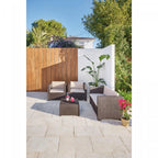 Conjunto de Jardín Sofá + 2 Sillones + Mesa de Centro, Diva Confort - Wengué