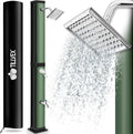 tillvex Douche Solaire avec Capot de Protection | Douche de Jardin Eau Chaude | Douche de Piscine Camping | sans raccordement électrique (Noir/Vert, 40 litres)