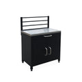 Cocina Exterior De Acero 1 Cajón Y 2 Puertas, 80cm, Negro