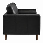Patrice Leather 3 Seater Sofa (Black)