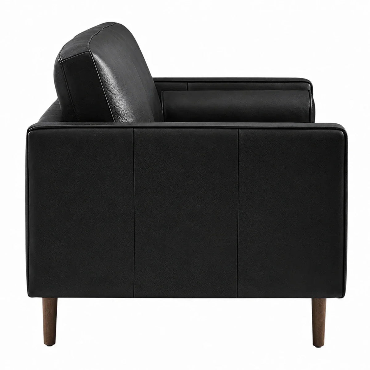 Patrice Leather 3 Seater Sofa (Black)